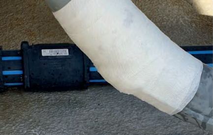 Acid line leak repair